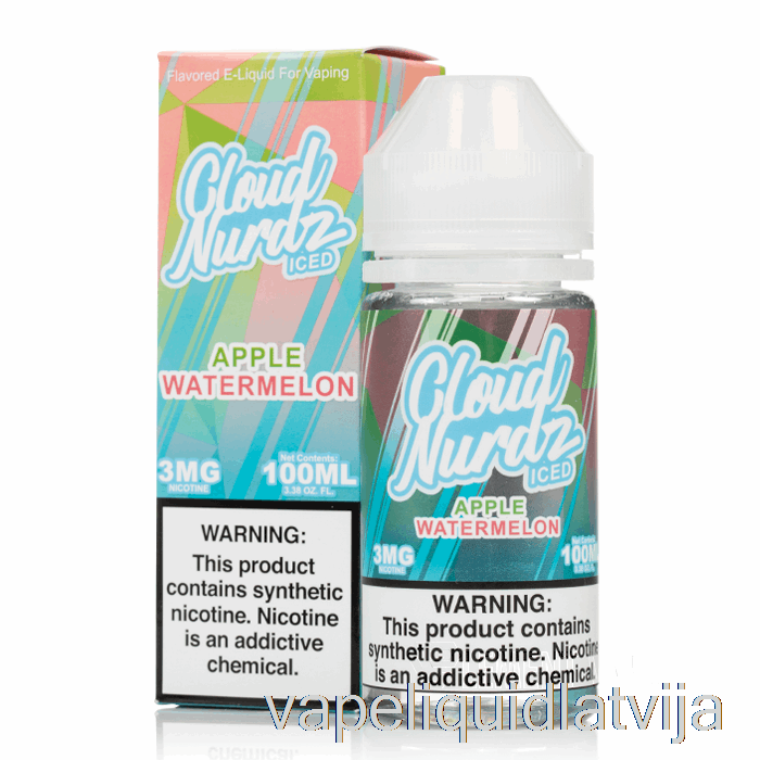 Ledus ābols Arbūzs - Mākonis Nurdz - 100ml 0mg Vape šķidrums